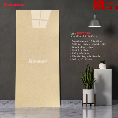 Tấm Ốp Tường PVC Giả Đá Kosmos-2020